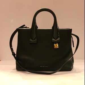 Black leather Michael Kors satchel